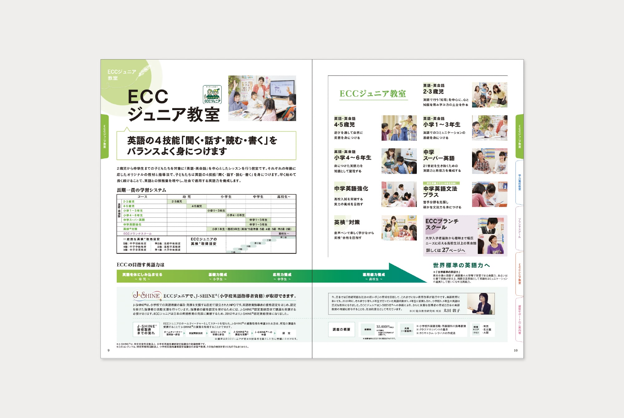 ECCジュニア ホームティーチャー開設のご案内パンフレット